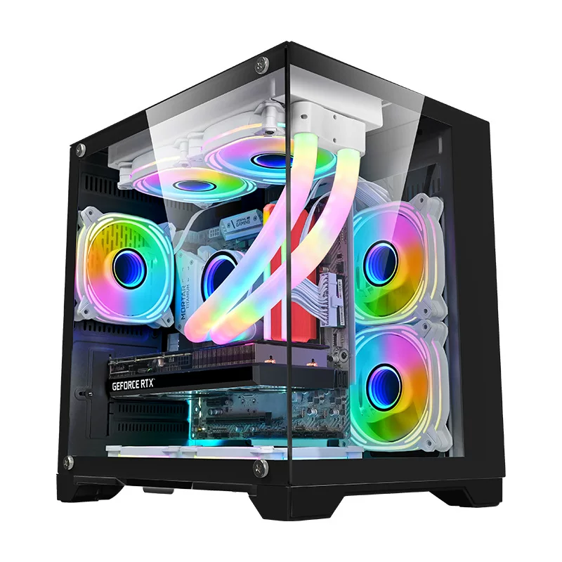 Sea view room lone brave mini case настольный компьютер главный корпус стеклянная сторона прозрачная 240 водяное охлаждение MATX плата