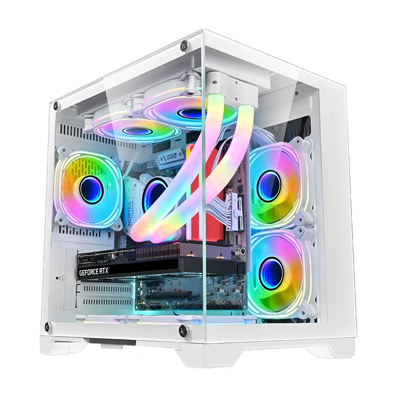 Sea view room lone brave mini case настольный компьютер главный корпус стеклянная сторона прозрачная 240 водяное охлаждение MATX плата