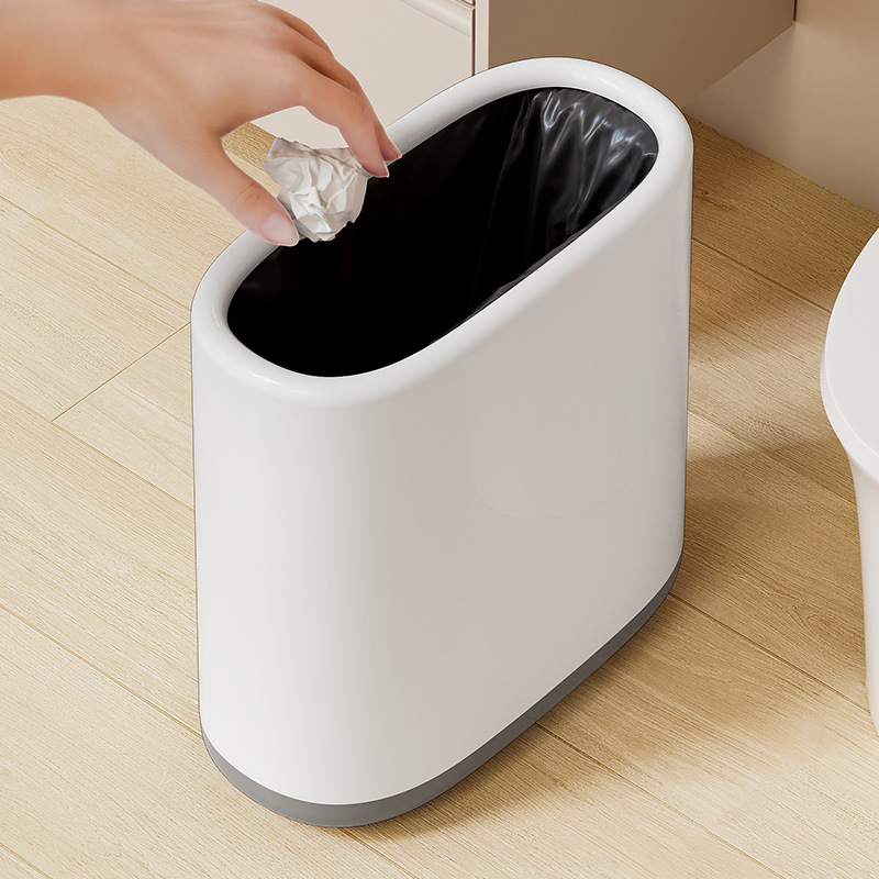 Narrow Gap Trash Can for Bathroom, Living Room, Kitchen, Household Toilet, Bedroom, Lidless Wastebasket Narrow Gap Trash Can for Bathroom, Living Room, Kitchen, Household Toilet, Bedroom, Lidless Wastebasket