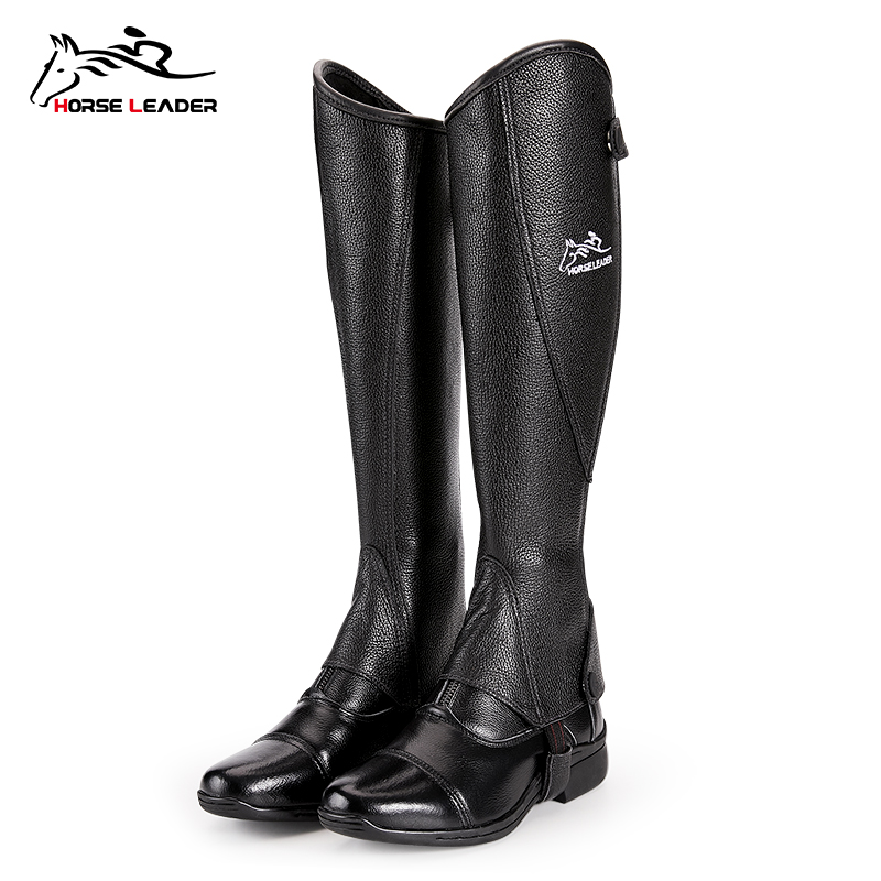 HORSELEADER equestrian leg protector equestrian equipment cowhide wear knight leg protector men's and women's equestrian supplies horse riding