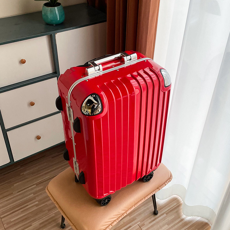 Red Marriage Luggage with Married Rod Box 20 inches bride wedding dowry suitcase for a Suite for 22