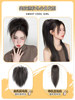 Lazy Style Bun Hairstyle with Fountain-Like Effect, High Ponytail, Spicy Girl Bun Hairstyle, Fluffy Hair Clip, Fake Hair