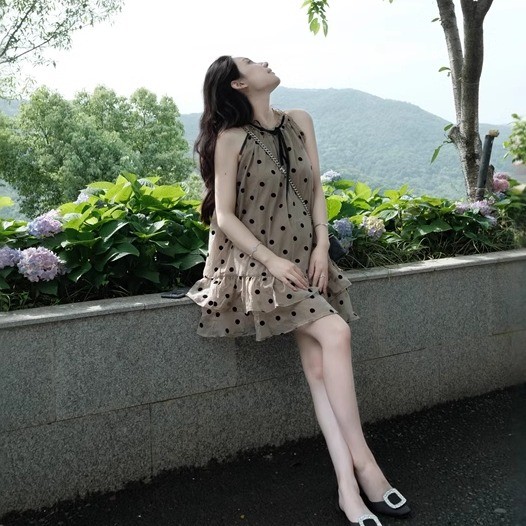 孕妇夏季连衣裙女2026新款时尚法式波点裙夏装小个子潮妈宽松裙子 — 3