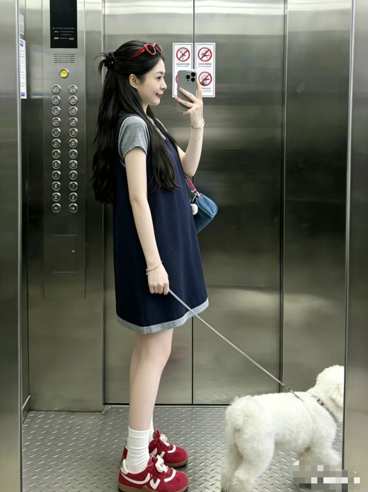 Maternity Dress Summer 2026 New Style Short Dress for Pregnant Women Summer Korean Style Fake Two-Piece Short-Sleeved A-Line Dress Summer — 5