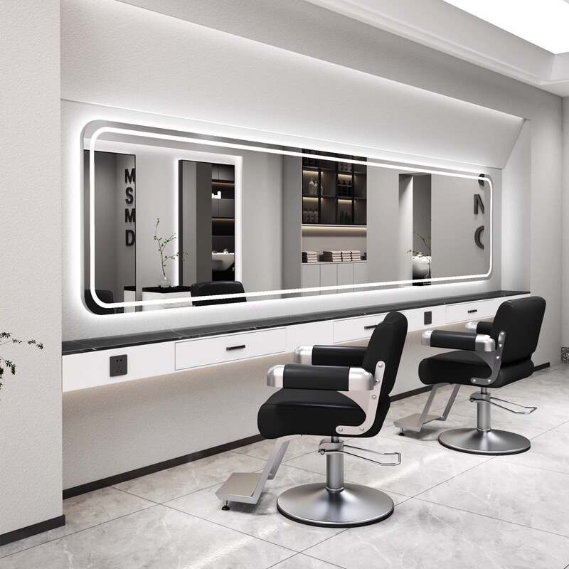 Dyeing and Perming Mirror, Countertop, Hair Salon Mirror, Horizontal and Hanging Integrated Large Mirror, Internet Celebrity Barber Shop Mirror, Hair Salon Special Hairdressing Mirror