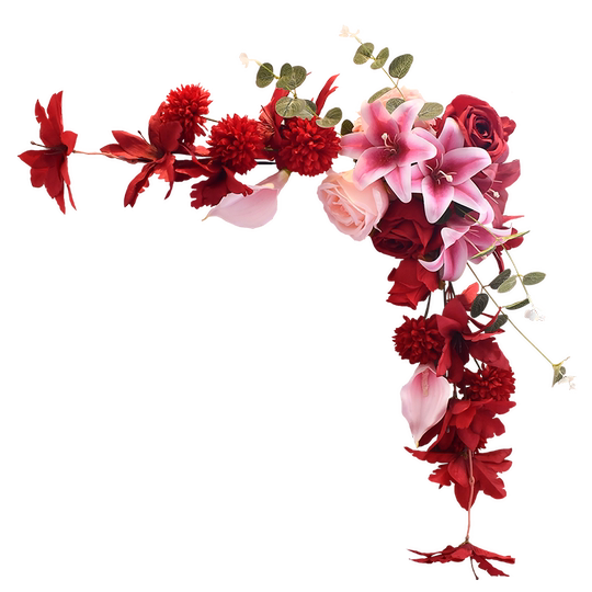 门框仿真角花装饰结订婚房床头客厅布置婚礼庆屋顶墙角花艺套装