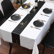 Advanced tablecloth waterproof and oil-proof anti-stamping and luxury tea several rectangular pvc soft glass in wind desk