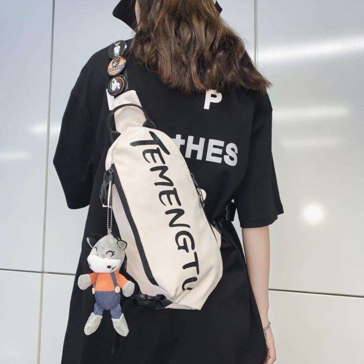 National Tide Chest Bag Men Sports Students Single Shoulder Bag Summer Guys Bag Fashion Small Bag Women 2021 New Slanted Satchel Bag