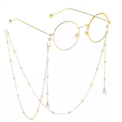 (Anti-blue glasses chain) Slip chain INS hanging neck retro Lolita lanyard men and women sun glasses with chain