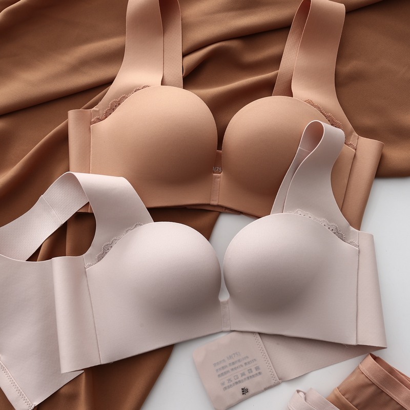 New product Triumph bra summer gathered seamless no steel ring exported to Japan light kapok underwear women's summer thin section