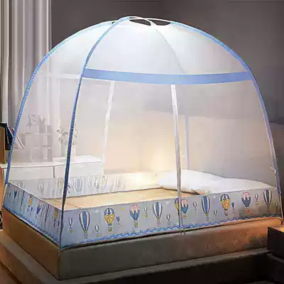 Free installation of new yurt encrypted dormitory mosquito net 1 5 meters 1 8 meters double bed household 1 2 meters 1 meters single