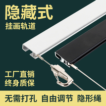 Track hanging illustrator stainless steel wire rope adjusting for home hanging painting line concealed exhibition gallery hanging painting hooked mirror thread