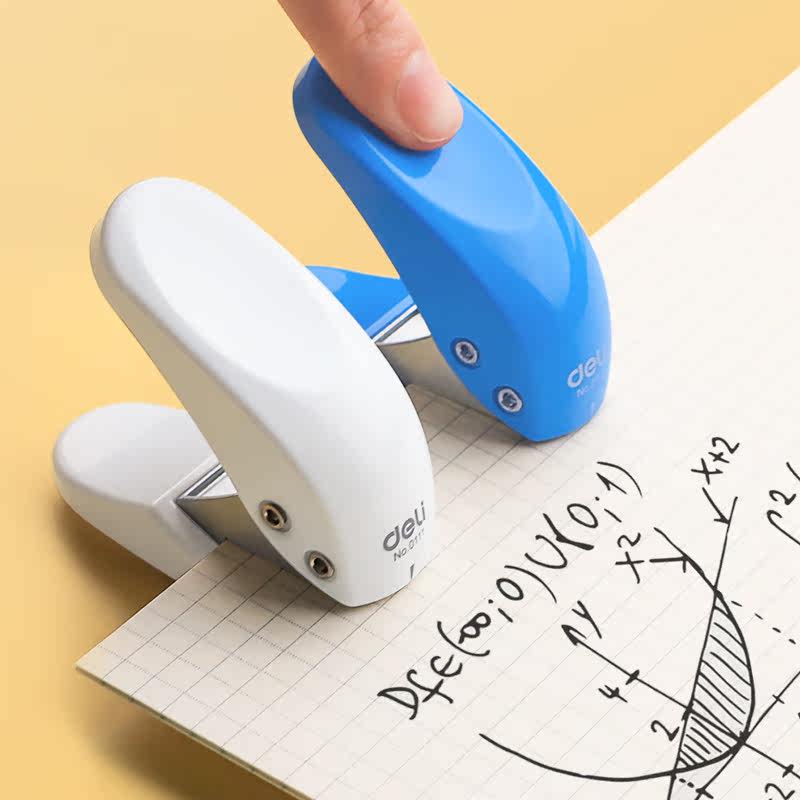 Single-hole punching machine students use loose-leaf book paper hole puncher porous round pliers binding stationery hole portable children