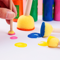 Childrens art materials diy rubbing sponge stamp painting paint mushroom stamp graffiti roller roller tool
