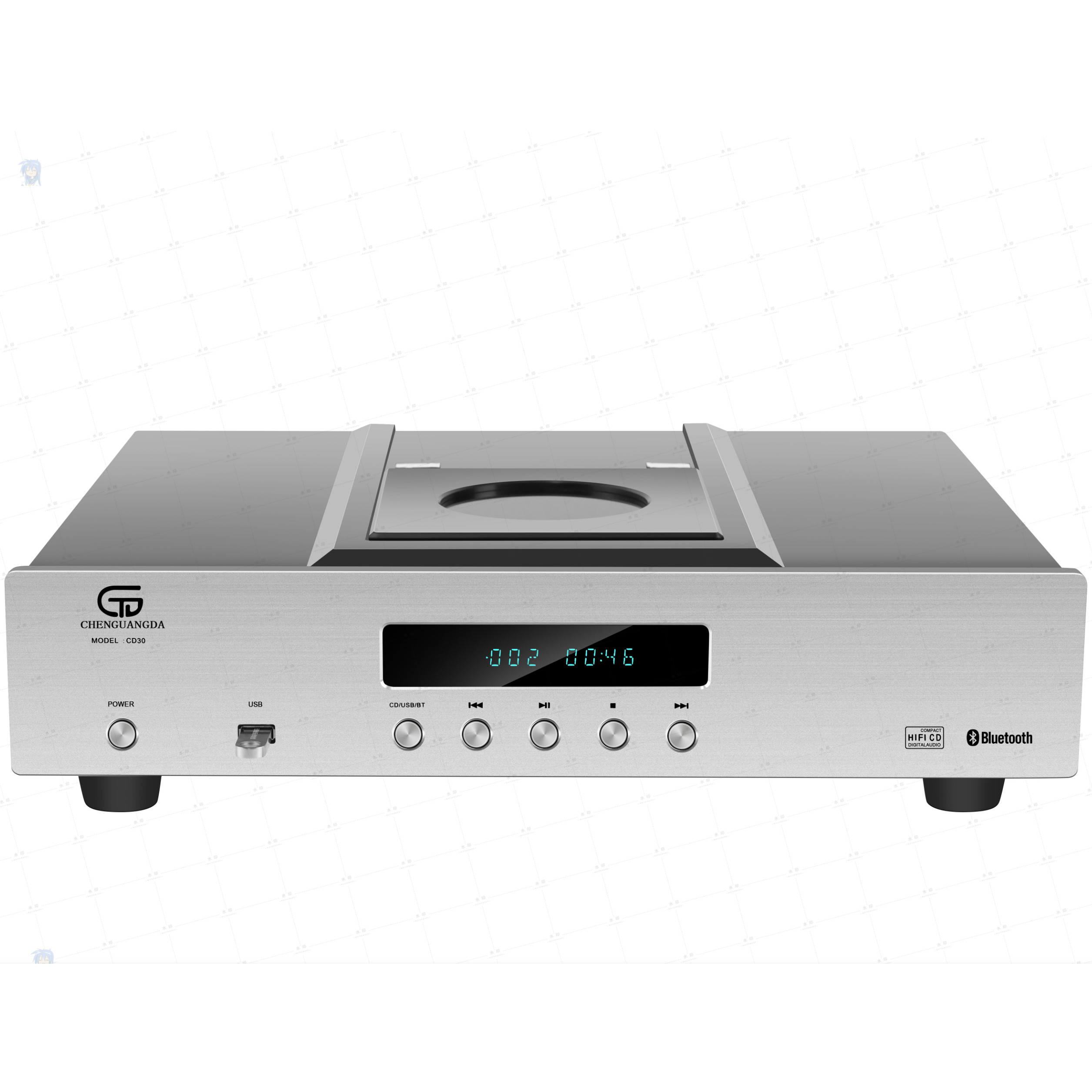 晨光达CD30HiFiCD播放机滑盖式CD机带蓝牙9038解码芯片支援无损解码CD机