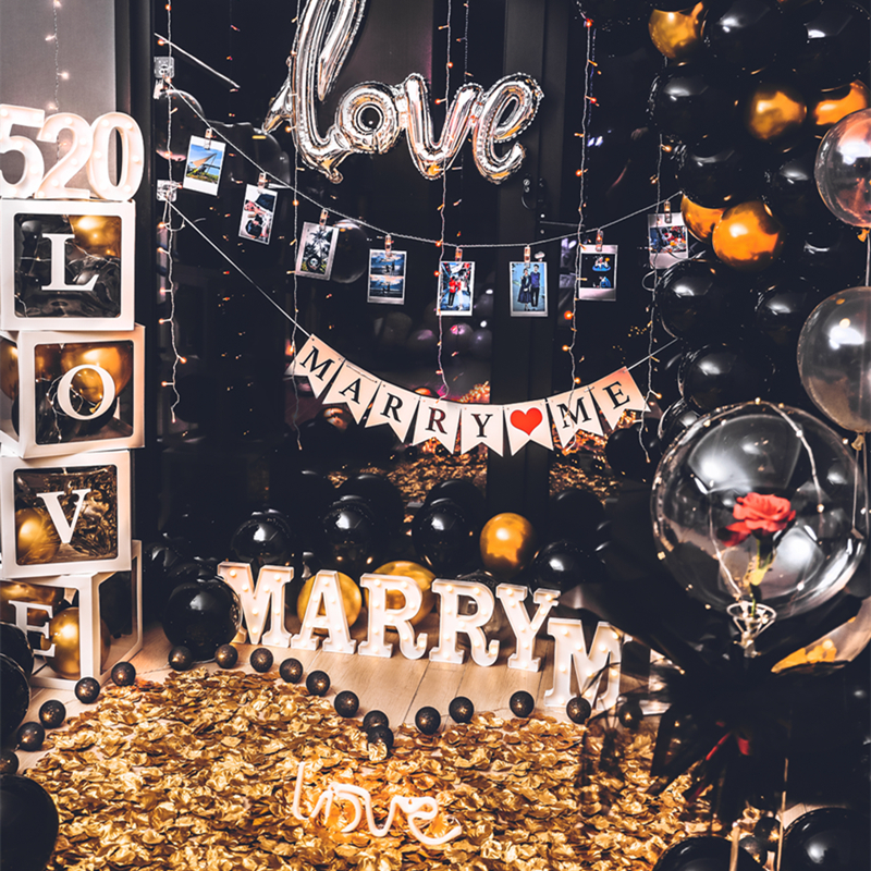 Birthday Balloon Cours Wedding Indoor Placement Package Creative Supplies Scene Sue White Cousin White Romance 520 Valentine's Day