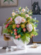 High-End Light Luxury Artificial Flower Arrangement, High-Grade Plastic Fake Flower Potted Plant Decoration, Living Room Dining Table Decoration