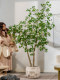 High-End Artificial Island Spring Flower Fake Tree Green Plant Large Indoor Living Room Decoration Floor-Standing Landscaping Potted Ornament