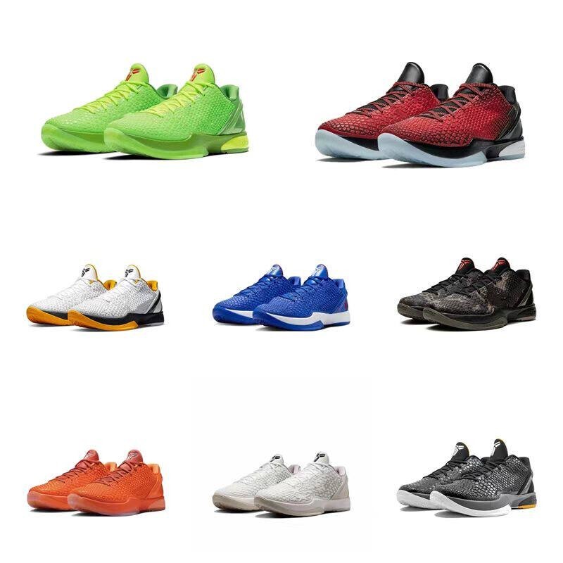 Kobe 6Th Generation Reverse Green Hornet Christmas All-Star Playoffs Master Road Black and White Air Cushion 5 Basketball Shoes 8