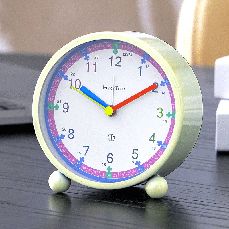 Early education night light small alarm clock boy bedroom student with silent clock girl desktop children learning bedside clock