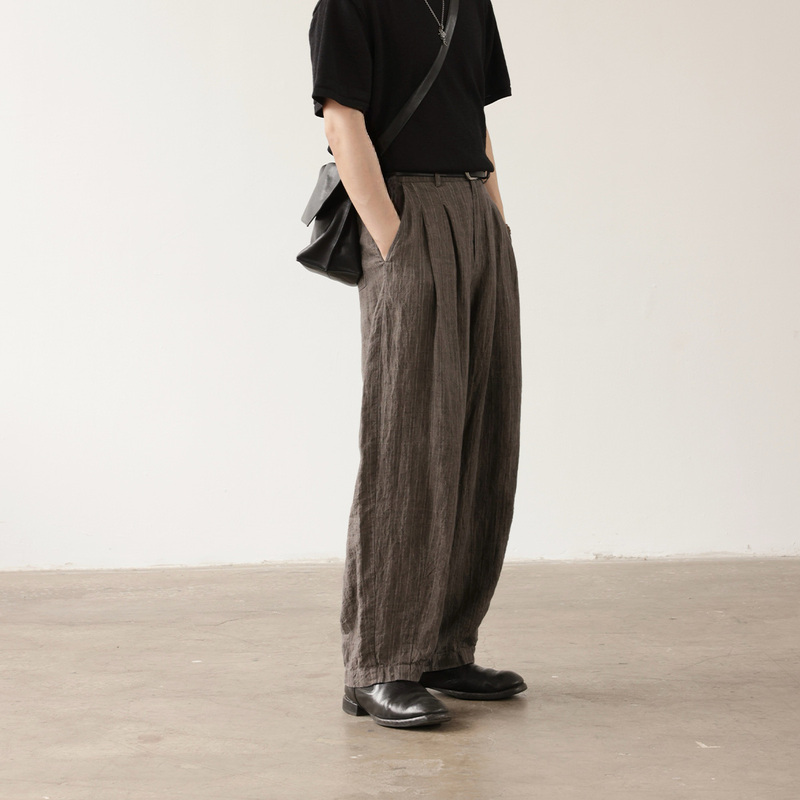 Linen Language｜100% Imported French Normandy Linen, Breathable, Lightweight, Easy to Care For, Wide-Leg Pants