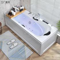 Luxurious freestanding acrylic bathtub small household adult small bathtub surfing massage constant temperature heating bathtub