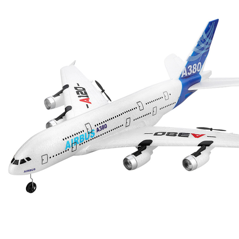 Remote Control Airplane Model Passenger Plane Toy for Boys, Airbus A380 Large-Scale Aviation Model, Children's Assembly Simulation, Drop-Resistant