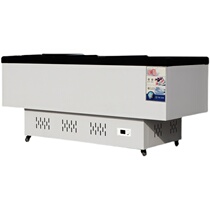 Horizontal Freezer Commercial Refrigerated Display Cabinet Horizontal Island Cabinet Freezer Refrigerator Refrigerator Freezer Glass Door Fresh-keeping Cabinet