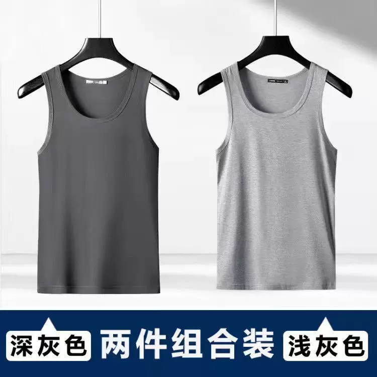 Летняя тонкая шелковая футболка с круглым воротом без рукавов, slim fit
