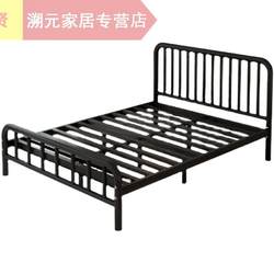 차세대 간단한 철 침대 1.5 미터 더블 1.8 어린이 철 침대 임대 주택 철 프레임 북유럽 싱글 1.2