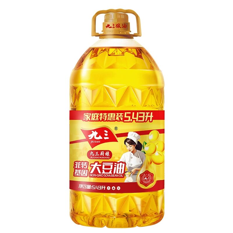 【下拉详情页抢补贴】九三厨娘非转基因一级大豆油5.43L 约基实拍商品图