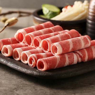 首单7元!原切雪花牛肉卷10盒1500g