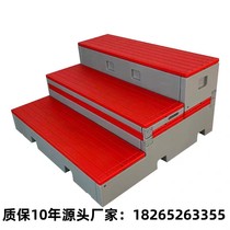 PE plastic choir stage school new mobile flip folding stage school music classroom mobile three-layer stage stage
