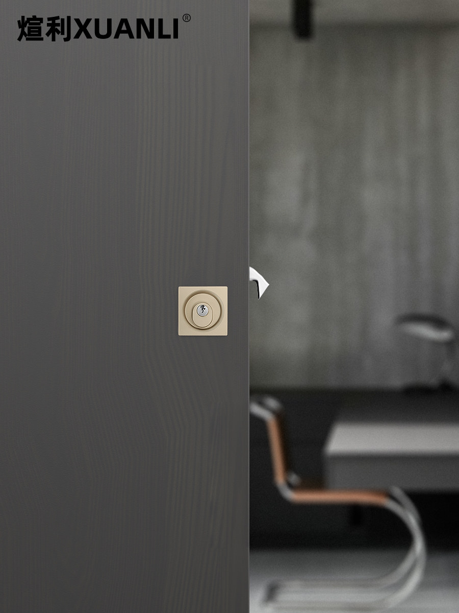 Xuanli Orig. Solid Wood Sliding Door Lock Key Hook Lock Kitchen Sliding Door Balcony Sliding Door Lock Built-In Side-Mounted