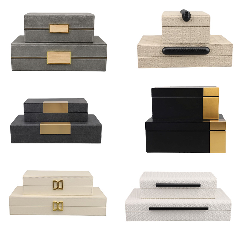 Modern minimalist Chinese-style wood leather containing first decorated case swinging piece hotel decent board room home cloakroom adornment-Taobao