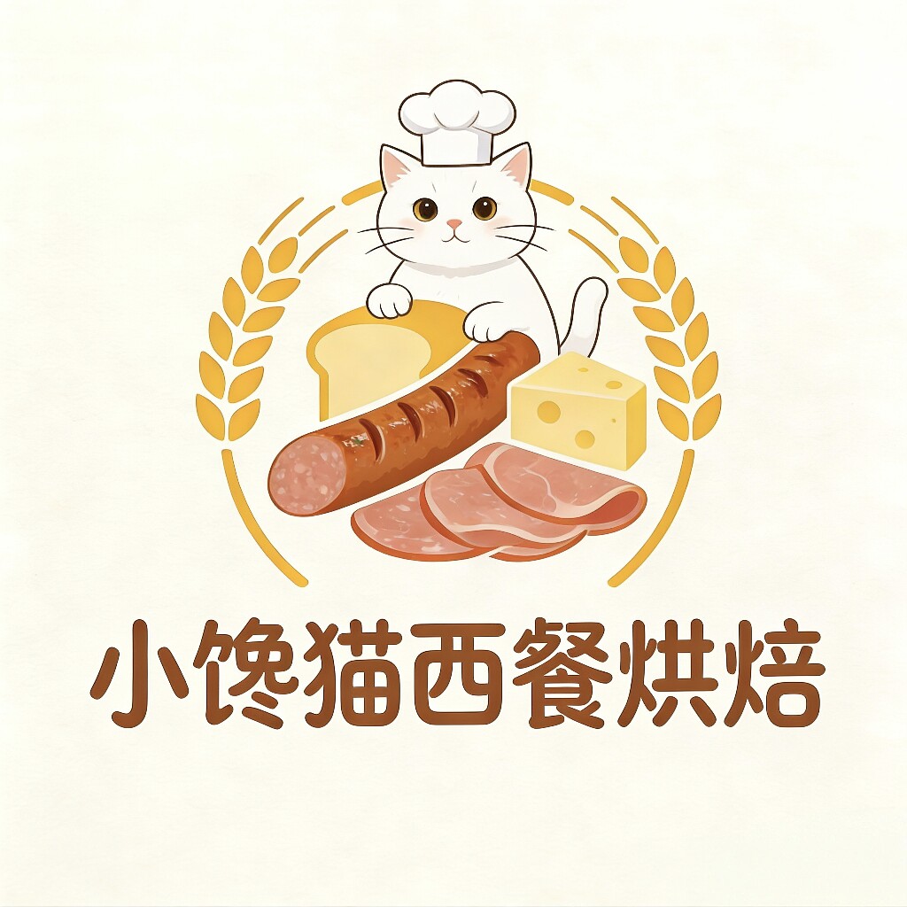 小馋猫西餐烘焙的LOGO