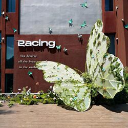 Giant Butterfly Landscape Decoration, Green Three-Dimensional Floral Art Display, Popular Photo Spot, Large Scene Arrangement, Decorative Piece