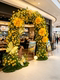 Artificial Yellow Rose Flower Arch for Mall Interior Entrance Decoration, Popular Photo Backdrop Setup
