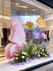 March 8Th Women's Day Shop Window Decoration Scene Setup Paper Art Flowers Butterfly Popular Photo Spot Spring Beauty Display