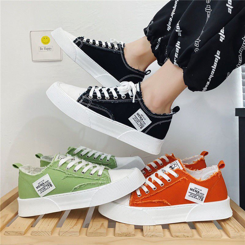 Canvas Autumn Trendy Breathable Trendy Small Crowddesign Sensation Casual Board Shoes Thick Base Small White Shoes Pine Pastry Overfire Shoes