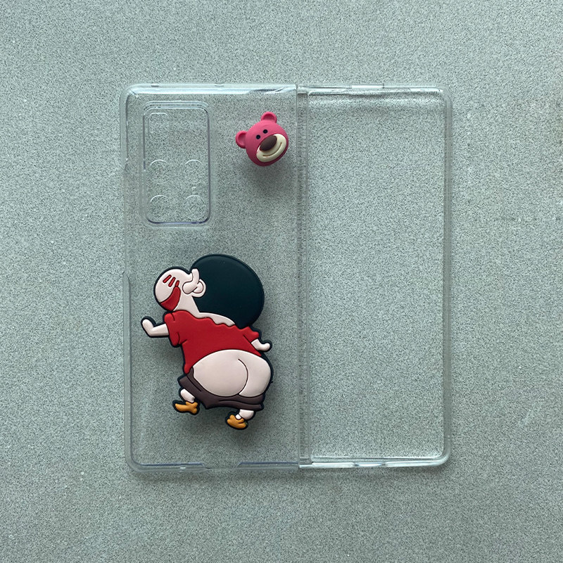 Applicable Huawei matex2 transparent protection shell cute cartoon girl MATEX2 folding screen special lens full package anti-fall wax pen small new anti-fall profile light extravagant trend personality creative fashion