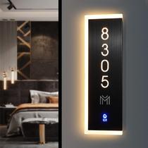 High-end hotel B&B box luminous door plate with doorbell and door display LED acrylic luminous door plate customization