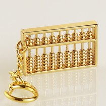 Copper Abacus pure copper gold Abacus ornaments Ruyi small abacus keychain pendant feng shui catch week to send gifts