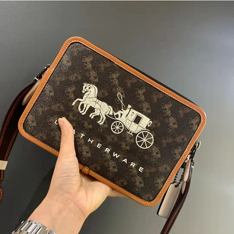 2022 new men's bag charter24 double zipper camera bag shoulder messenger bag c8408 carriage print 8445