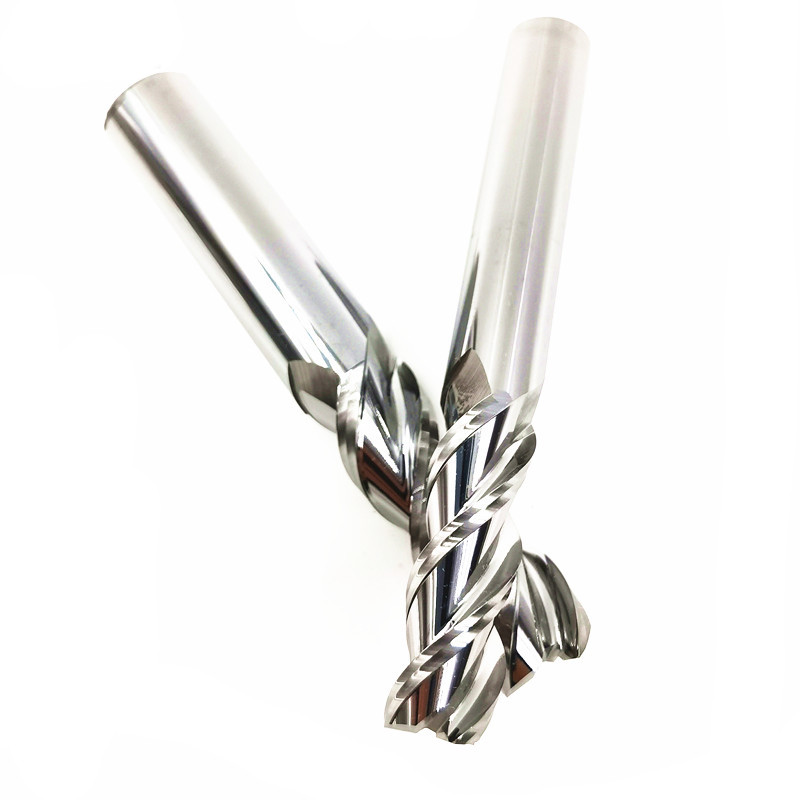 Factory Pin 55-degree 3-edged high light mirror tungsten steel aluminium with milling cutter aluminium alloy special three-edge machining centre vertical milling cutter 8-Taobao