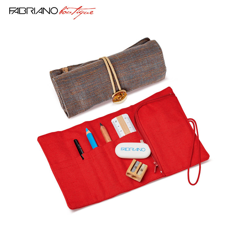 Official flagship store Italian FABRIANO mini painting set linen bag Feibina professional hand-painted students with pencil painting set beginner art students painting and coloring