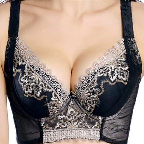 Large breasted lingerie female gathering to receive sub-milk large size bra thin section 200 catty and fat younger sister anti-sagging lady Wen corset