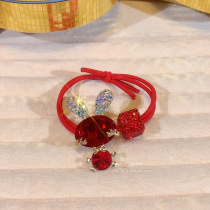 Christmas and New Year hair rope year of rabbit animal year red hair rope female New Year gift bunny hair tie hair tie i