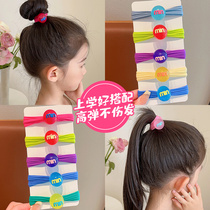 Childrens candy-colored headband for girls and babies towel ring that does not hurt hair girls hair elastic band hairband