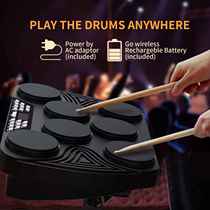 Less Pediatrics Puzzle Game Hand Drum Bright Light Portable Hand Force Electronic Drum Desktop Electronic Drum